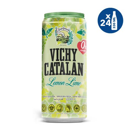 Vichy Catalan Lemon-Lime lata 330ml - 24 ud
