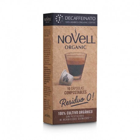 Cafè descaffeïnat orgànic compostable 10 càpsules NOVELL